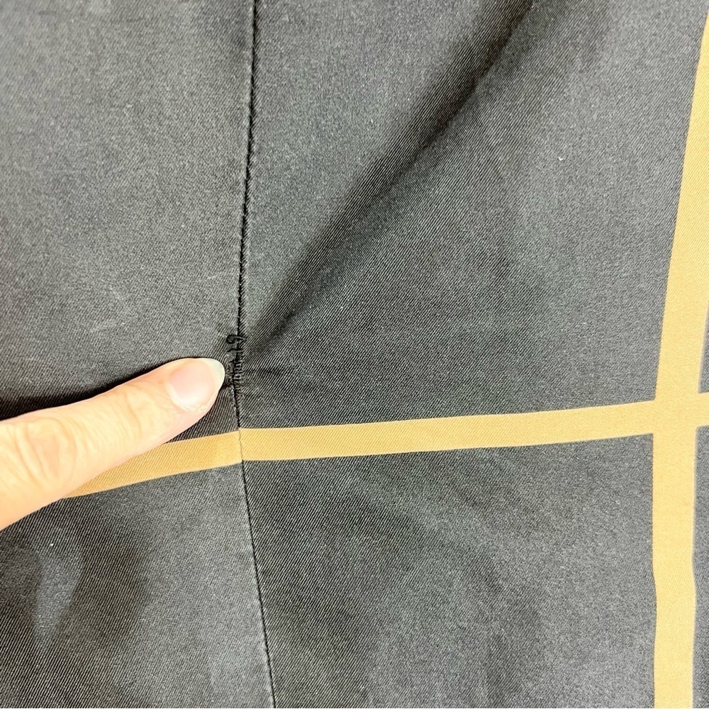 Old money pure silk black tan windowpane mock neck jacket blazer 16 - Picture 13 of 13